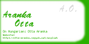 aranka otta business card